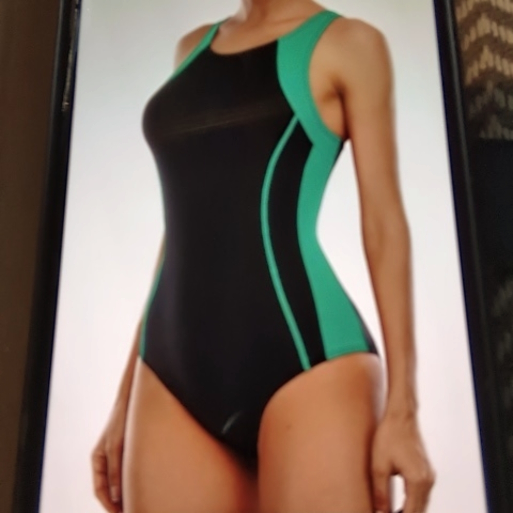 Black and Green Swimsuit Size M By Beautyin